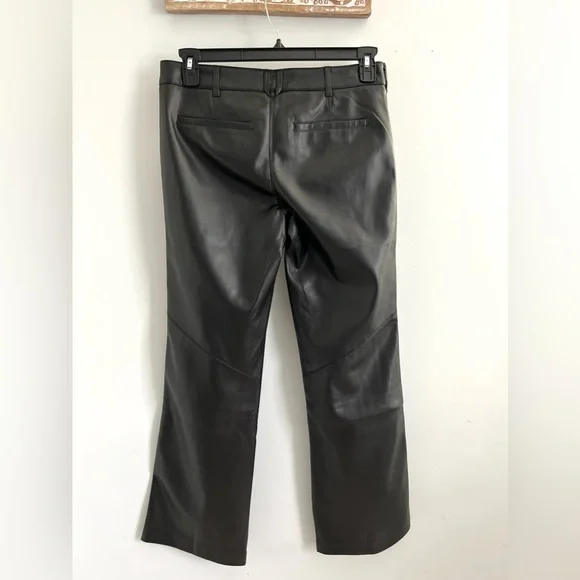 🌟FREE PEOPLE Love Language Black Vegan Leather Low-Rise Pants-Sizes 8 & 10 - Picture 11 of 15